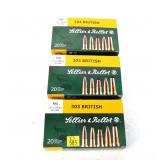 3- Boxes of .303 British 180-grain FMJ cartridges