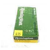 Box of Remington .32 Automatic 71-grain cartridges
