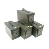 4- Large metal ammunition cans