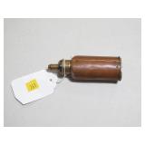 5" copper and brass shot flask marked James Dixon