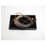 Lot, 2 large powder horns