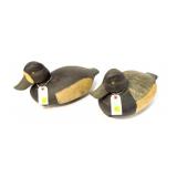 2- Ken Harris signed bluebills, ca. 1945