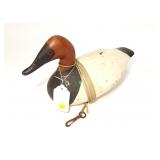 Wally Bishop canvasback drake, with eyes
