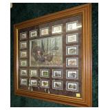 Framed Wild Turkey stamps, 1985-2005 by