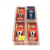 4- Cases of .17 HMR V-Max cartridges
