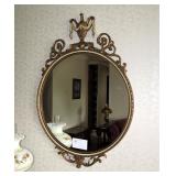 25" round framed mirror