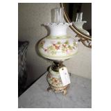 22"H. Gone with the Wind style lamp with painted