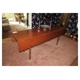 72" L. x 18.5" W. pine drop leaf table