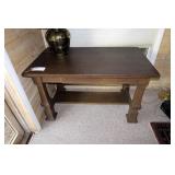 47.5" x 27.5" oak library table with 1 drawer