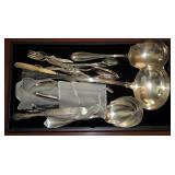 Lot, silver plated serving pieces