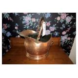 13" W. copper bucket with handle