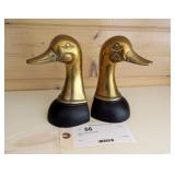 Brass duck book ends