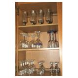 Lot, contents of kitchen cabinets, includes;
