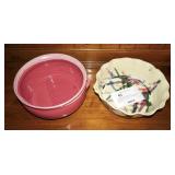 Lot, 2 handmade stone wear bowls,