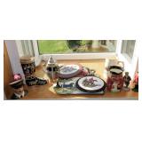 Lot, includes; 7.5" German stein, 8" German boot