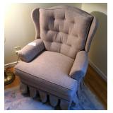 Upholstered swivel rocker, clean