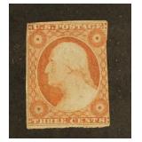 U.S. 3-cent Washington Mint Hinged, imp.