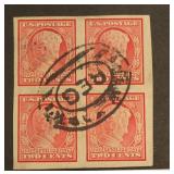 U.S. #368 Block of 4 used