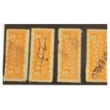 Canada #F1, 4 each, used