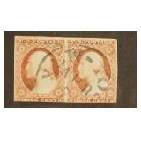 U.S. 3-cent Washington pair Imp, Type II