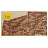 U.S. # C12, 2 Mint Hinged, 6 Mint Never Hinged