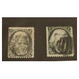 U.S. #73 block, grey black, used