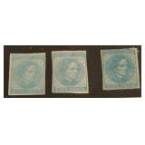 Confederate States #7 Mint, no gum, 3 each