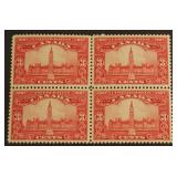 Canada #143, #144 Blocks of 4 Mint Never Hinged