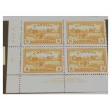 Canada #268, #270 Blocks of 4 Mint Never Hinged