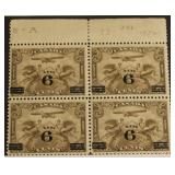 Canada #C3 Block of 4 Mint Hinged