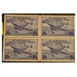 Canada #CE1, #CE2 Block of 4 Mint Hinged
