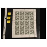 U.S. 2592 sheet of 20 Mint Never Hinged, face