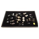 Lot, earrings, some sterling silver