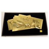 Set of 10 24K gold foil "Santa Claus" Christmas