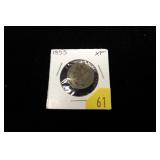 1855 U.S. half cent, EF