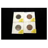 4- U.S. half cents: 1809, 1826, 1835, 1851