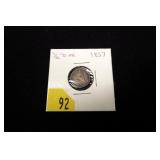 1857 Seated Liberty half dime