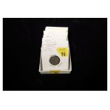 15- Barber dimes: 1892, 1893, 1905-S, 1908,