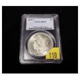 1879-S Morgan dollar, PCGS slab certified MS-63