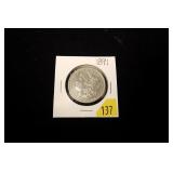 1891 Morgan dollar