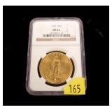 1925 $20 Gold Saint-Gaudens Double Eagle, NGC slab