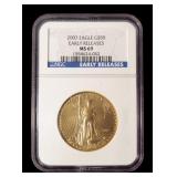 2007 $50 Gold Eagle, NGC slab certified MS-69