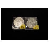 2- American Silver Eagles: 2004, 2006 uncirculated