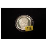 One troy ounce .999 silver Indian coin