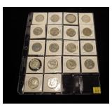 18- Silver Kennedy half dollars 1965-1969, 40%