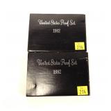 2- 1982 U.S. Proof sets