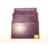 3- 1987 U.S. Proof sets