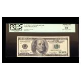 $100 Star note series 1999, P.C.G.S. slab