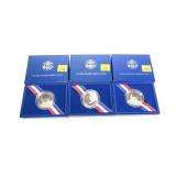 3- 1986 Liberty Commemorative half dollars