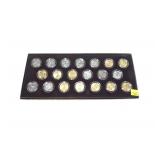 Gold and platinum plated State quarter set, 20 pcs